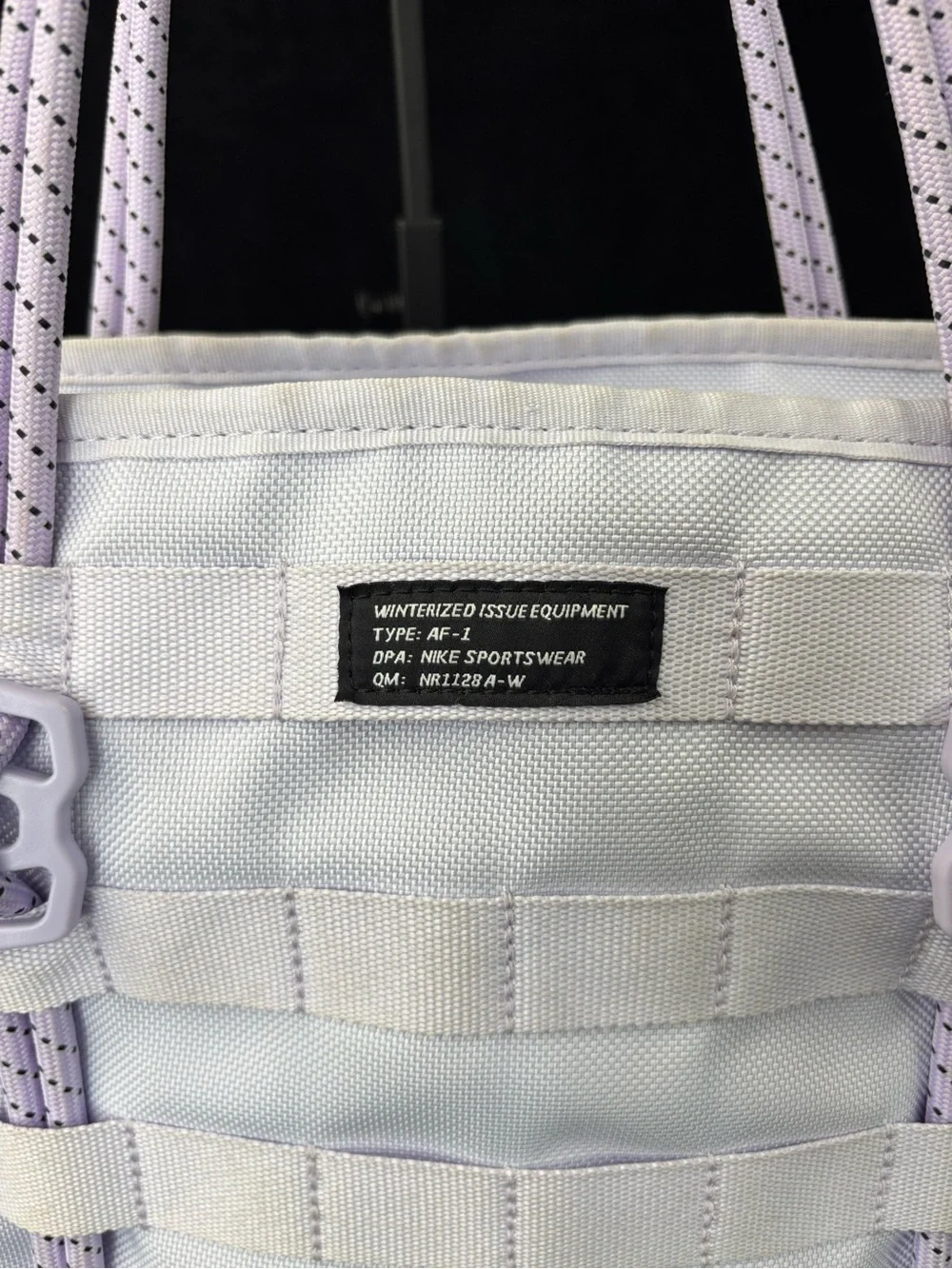 Nike AF-1 Winterized Issue Tote Icy Gray Lavender Rare
